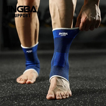 Elastic Breathable Ankle Support Sleeves - One Size for Running, Basketball & Cycling