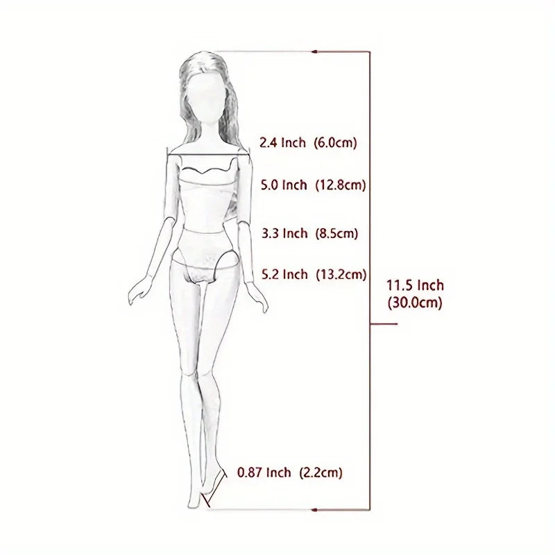 6pcs 11.5" Girl Doll Clothes Set – Swimsuits, Bathrobes, Slippers & Fashion Doll Accessories