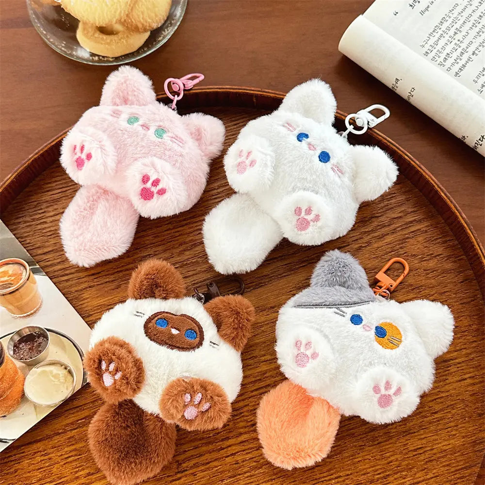 Cute Plush Cat Doll Pendant – Backpack Charm & Couple Bag Keychain Decorative Gift for Girls