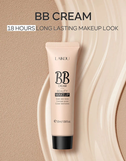 6-Color BB Cream Concealer – 30ml Natural Face Primer & Coverage Foundation