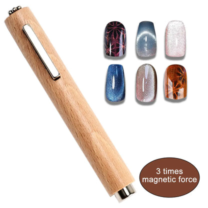 3-in-1 Magnetic Cat Eye Nail Stick – 130mm Multifunctional Gel Polish Magnet Pen with Strong Cylinder Design
