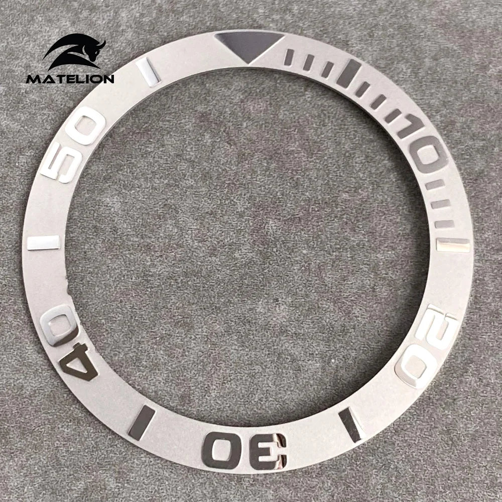 MATELION 38mm Ceramic Bezel Insert — Alloy Watch Ring for 40mm NH35/NH34 GMT Diving Watches