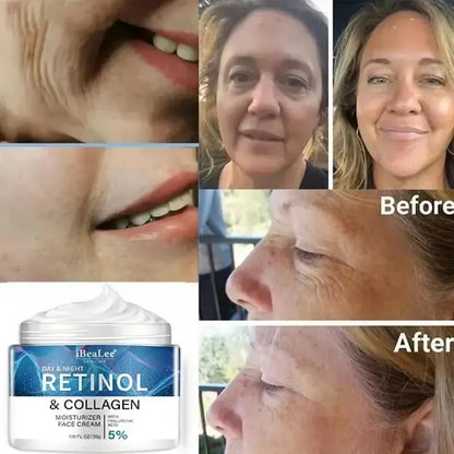 Men’s Retinol Anti-Wrinkle Cream – Collagen Firming Moisturizer for Face & Neck, Korean Anti-Aging Skin Care
