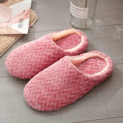 Unisex Fluffy Indoor Slippers — Soft Lightweight Anti-Slip Slides for Autumn & Winter Comfort