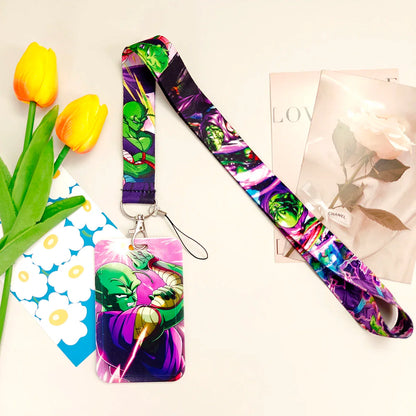 Japanese Anime Credential Holder Lanyard for Key, Card Badge, Gym Keychain Accessories