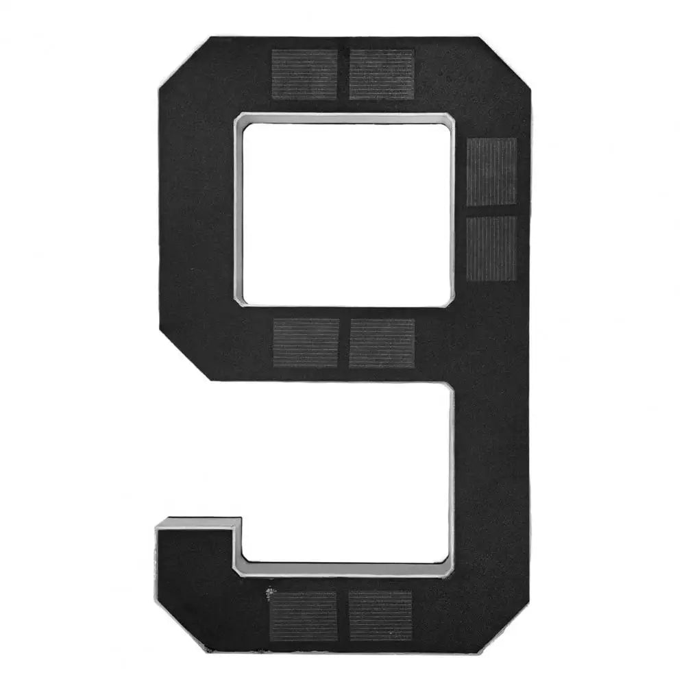 9-Inch Solar House Number Sign - LED Backlit Waterproof Address Plaque with Auto On/Off & No-Drill Installation