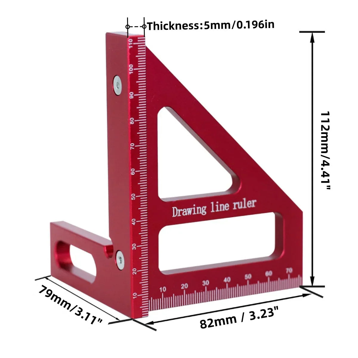 Carpenter Multi-Angle Precision Square – Aluminum T-Square Ruler for Woodworking, Construction & Engineering