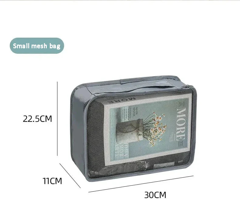 7–10 Pc Travel Organizer Storage Bags Set – Portable Packing Cubes for Suitcase, Clothes, Shoes & Luggage Tidy Pouch