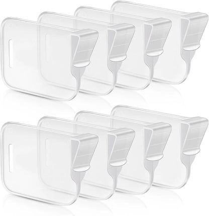 8/12/16 Pc Adjustable Refrigerator Storage Divider – Snap-On Fridge Door Shelf Organizer Bins, Plastic Container Separator