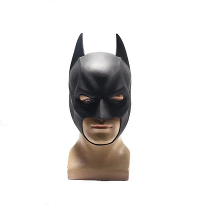 Batman Latex Cosplay Mask — Adult Halloween, Party & Masquerade Headgear for Men, Anime Costume Prop