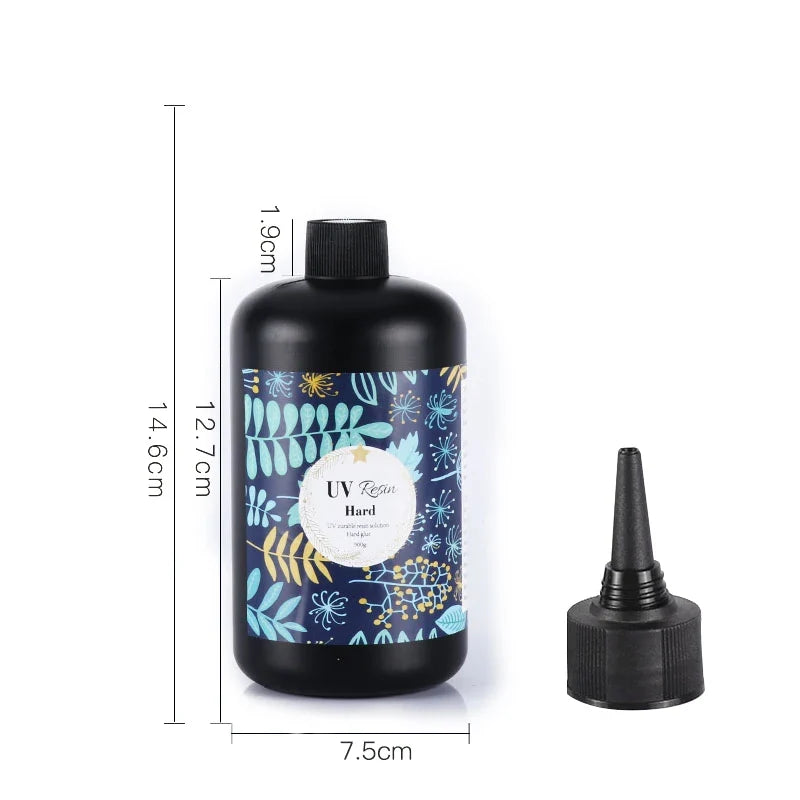 Hard UV Resin Glue - Crystal Clear Ultraviolet Curing Epoxy Resin for DIY Jewelry Making & Craft Projects