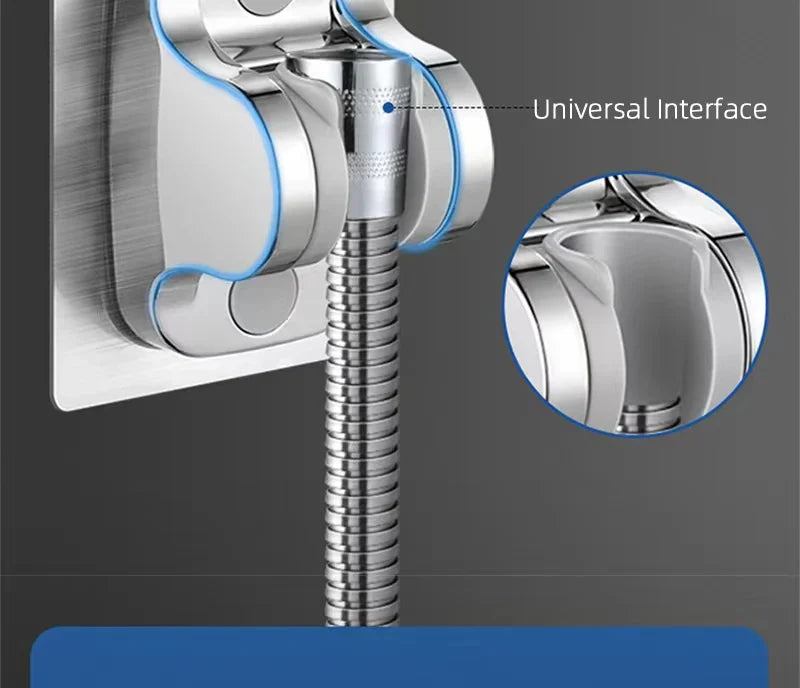 Universal Adjustable Shower Head Holder – Replacement Hand Shower Bracket for Slide Bar Bathroom Accessories