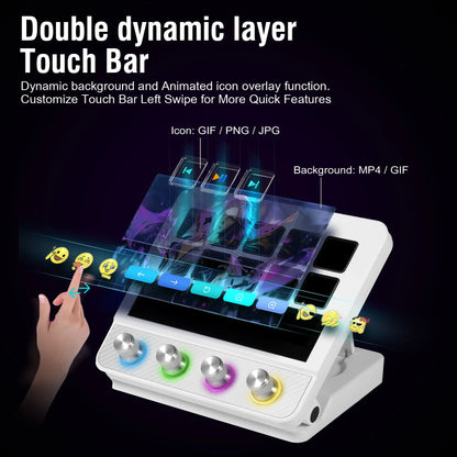 MiraBox N4 Pro Stream Deck Controller - 10 Programmable LCD Keys with 500+ Plugins for Streaming & Editing