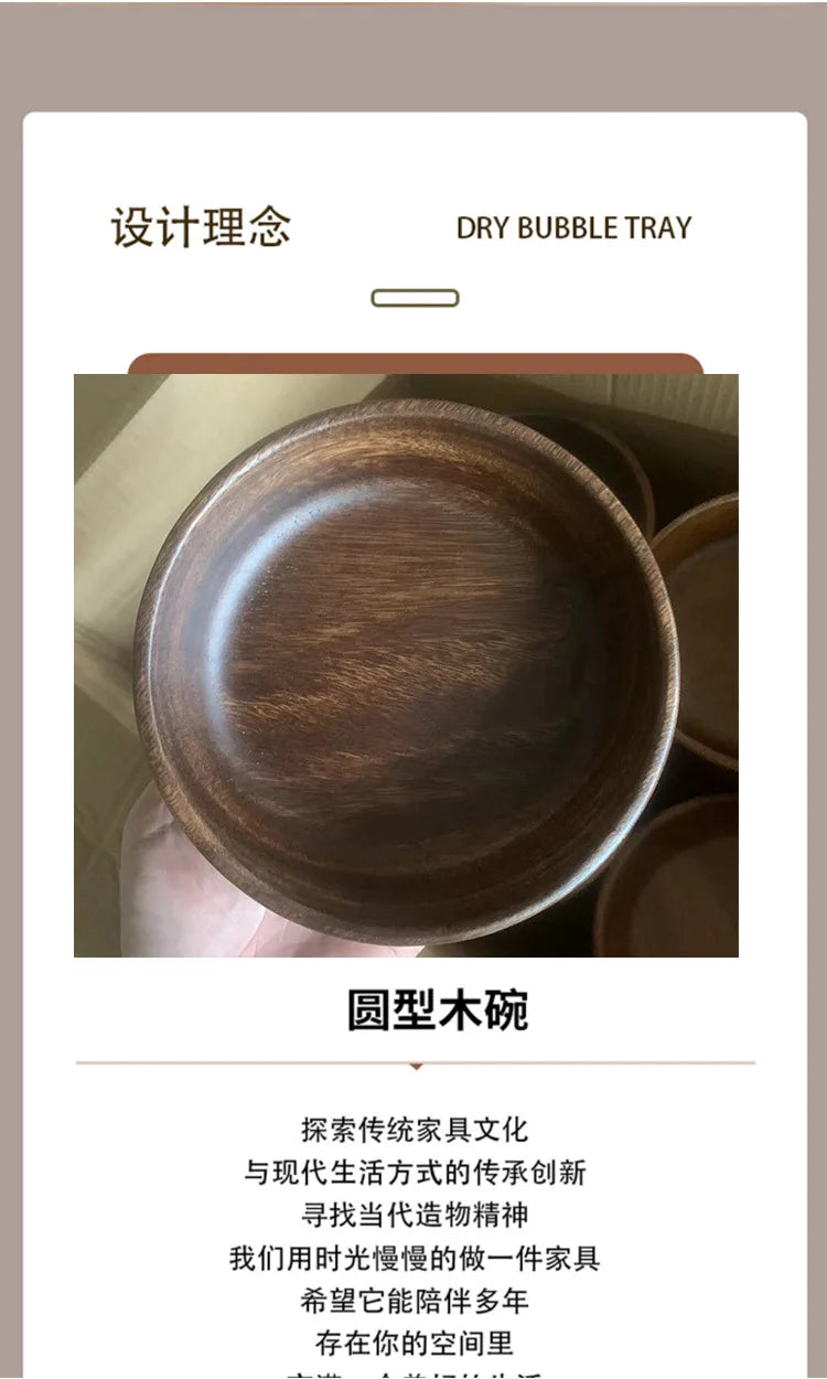 Walnut Wooden Boat Bowl – Vintage Solid Wood Salad & Fruit Bowl for Home Kitchen Storage