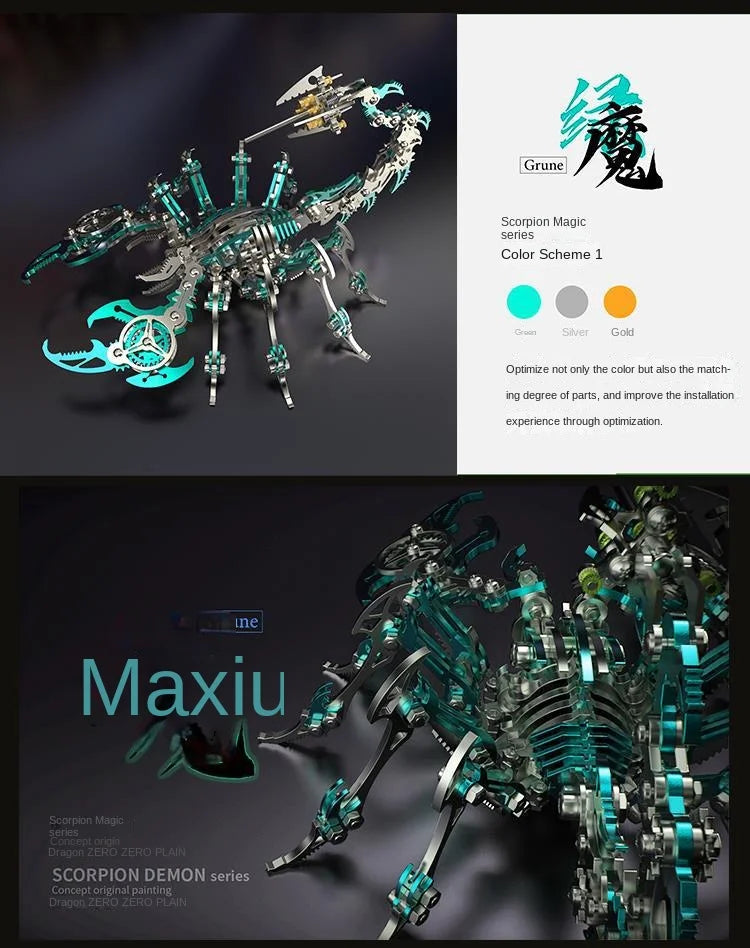 3D Metal Mechanical Insect Puzzle – Anti-Stress Assembly Toy Kit for Kids and Adults