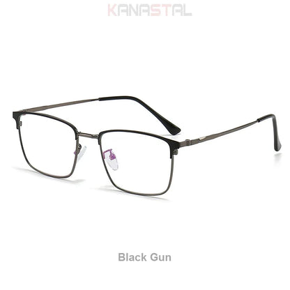 Prescription Titanium Eyeglasses - Blue Light Blocking Reading Glasses for Men & Women Myopia Optical Frames