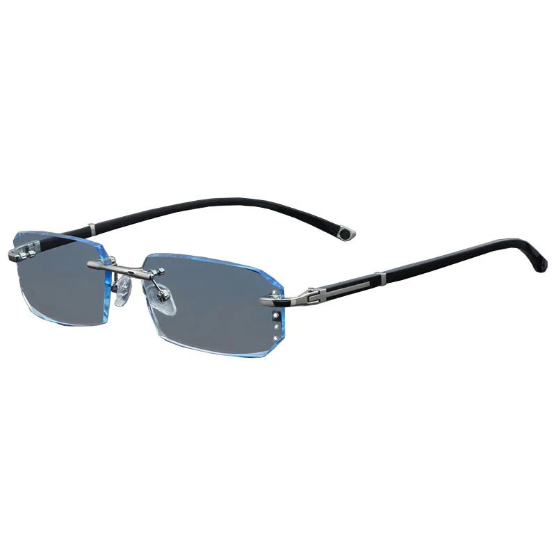 Luxury Diamond-Cut Photochromic Reading Glasses – Rimless Men’s & Women’s Color-Changing Presbyopia Eyewear