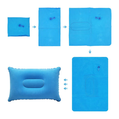 Inflatable Air Pillow Bed – PVC Nylon Camping & Travel Pillow for Neck and Back Support