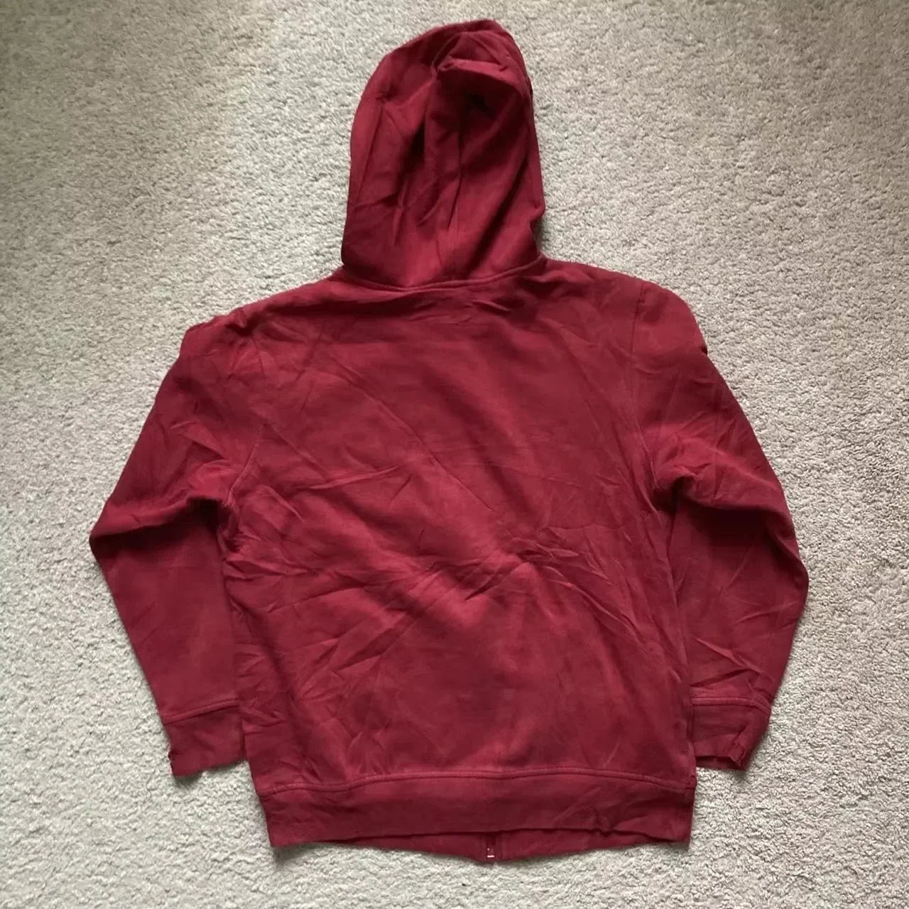 2000s Red Couple Zipper Hoodie – Vintage Y2K Skull Snake Cotton Full-Zip Sweatshirt