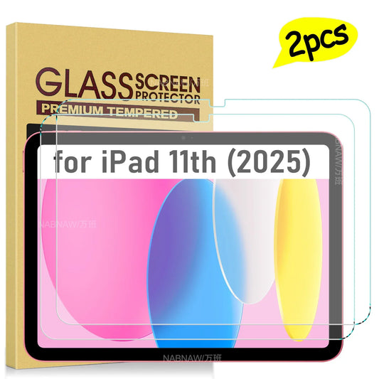 2-Pack iPad 11" Tempered Glass Screen Protector – Anti-Scratch HD Film for iPad 2025 11th Gen A16