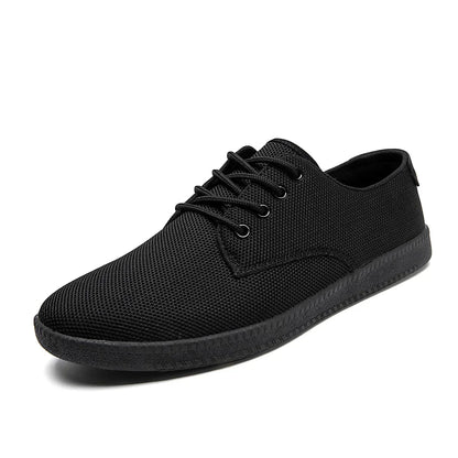Men’s Canvas Casual Sneakers — Lightweight Slip-On Vulcanized Flats & Loafers, Comfortable Trainers Shoes