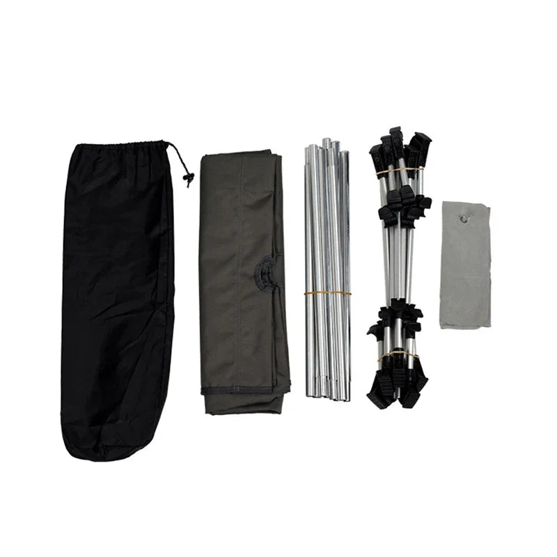 Portable Foldable Camping Cot - Single Person Outdoor Folding Bed, 330LB Capacity, Compact for Picnic & Camping