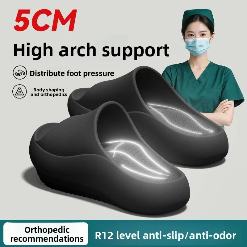 Women's & Men's Arch Support Slippers - Negative Heel Indoor Home Flat Foot Sandals