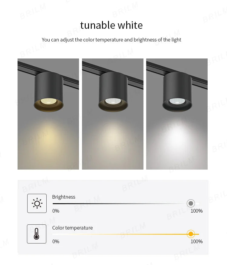 Ultra-Thin 6mm Magnetic Track Light – Dimmable LED Spot Lamp with Smart Tuya Zigbee Gateway