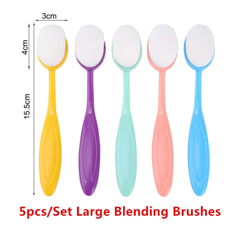 Soft Synthetic Blending Brush Set – Flat Ink Brushes with Caps for DIY Scrapbooking, Card Making & Craft Application Tools