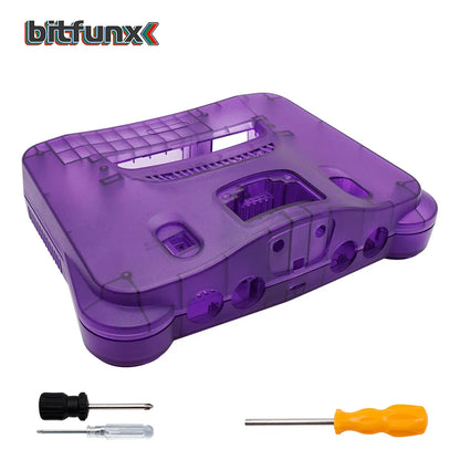 Bitfunx Translucent Replacement Plastic Shell Case for N64 Nintendo 64