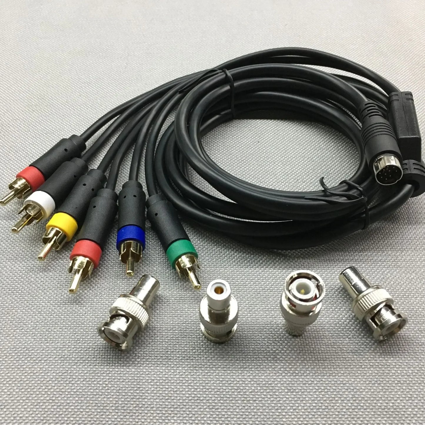 SEGA Saturn RGB/RGBS RCA Composite AV Cable for PVM BVM NEC XM Scalers BNC RGB+Sync Retro Gaming Video Connection Cable