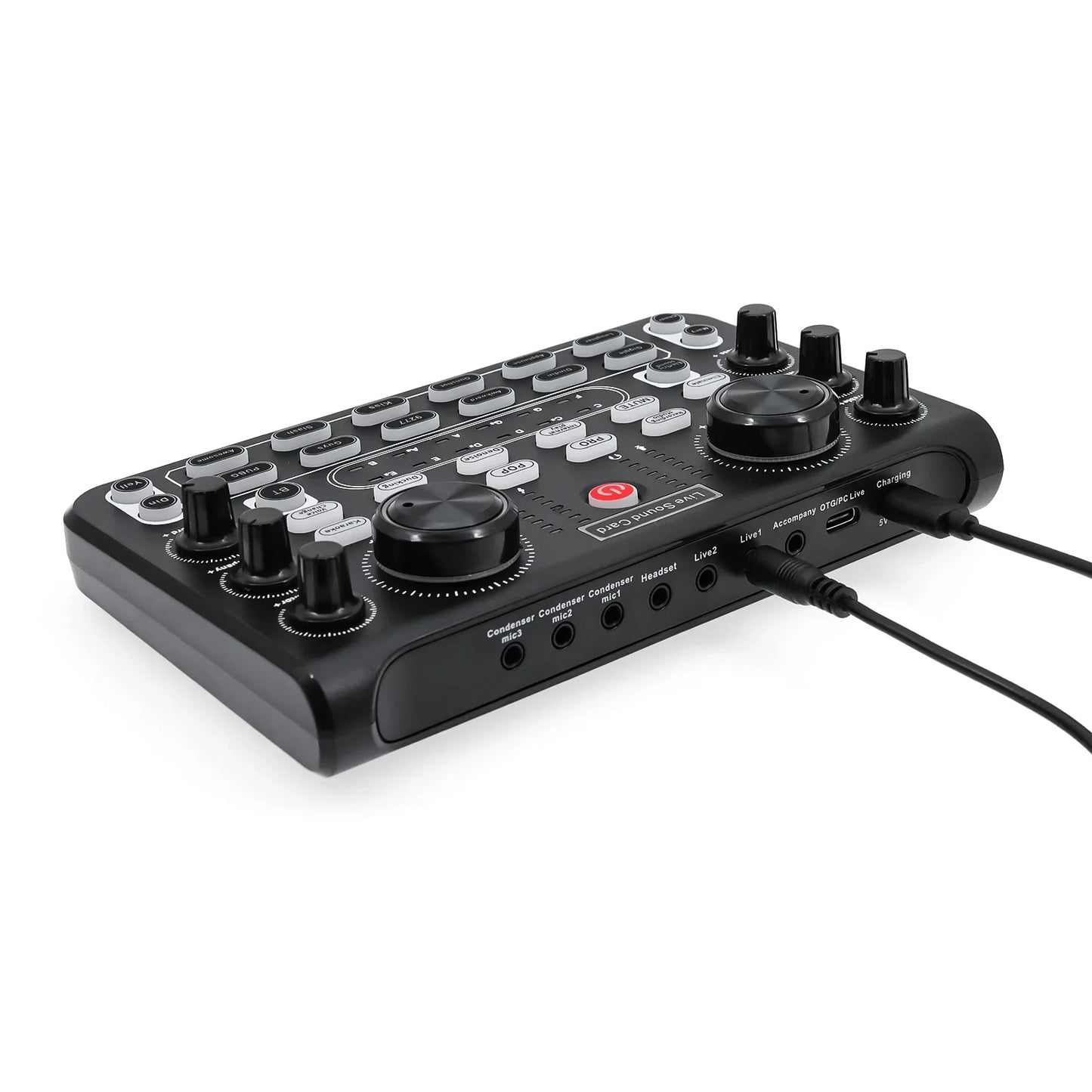 HD X60 Professional Sound Card – English Version Audio Mixer for Karaoke, KTV, Singing, and Live Broadcast