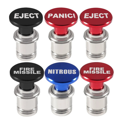 Fire Missiles Button Car Cigarette Lighter – Anodized Aluminum 12V Replacement for Most Vehicles