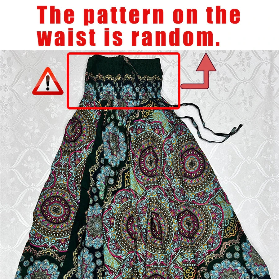 Bohemian High Waist Pants for Women – Rayon Hippie Harem Baggy Yoga Wear, Printed Pantalones Mujer, Boho Calca Feminina