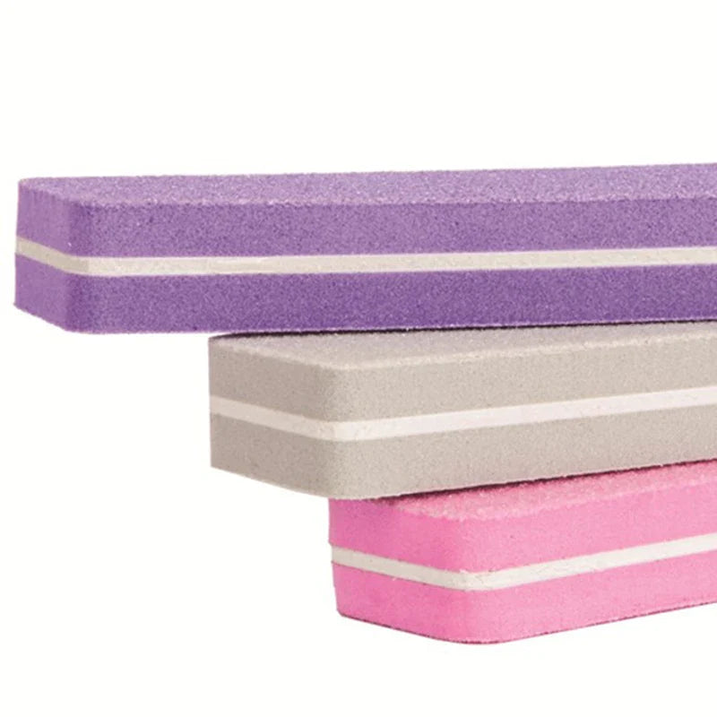 10PCS Double-Sided Nail File Blocks – Colorful Sponge Buffing, Sanding & Polishing Strips for Pedicure & Manicure Tools