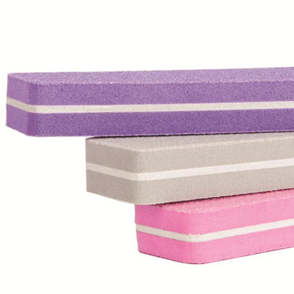 10PCS Double-Sided Nail File Blocks – Colorful Sponge Buffing, Sanding & Polishing Strips for Pedicure & Manicure Tools