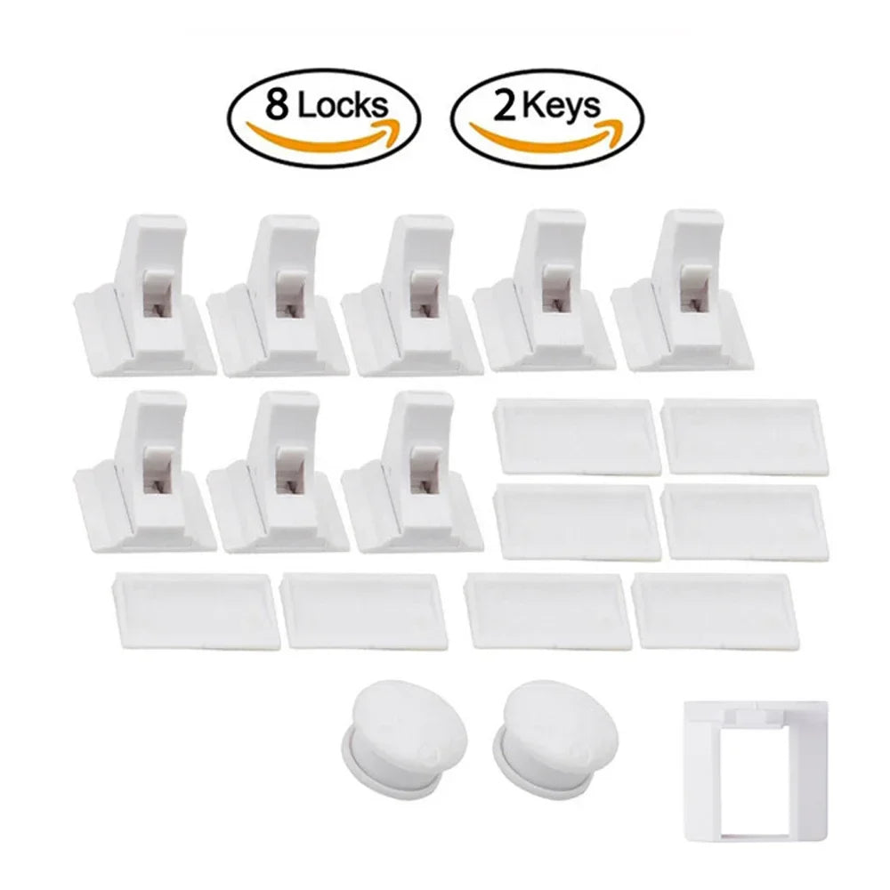 Children’s Magnetic Safety Lock — Baby Protection Drawer & Cabinet Door Lock Limiter for Child Security