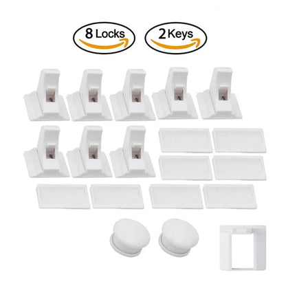 Children’s Magnetic Safety Lock — Baby Protection Drawer & Cabinet Door Lock Limiter for Child Security