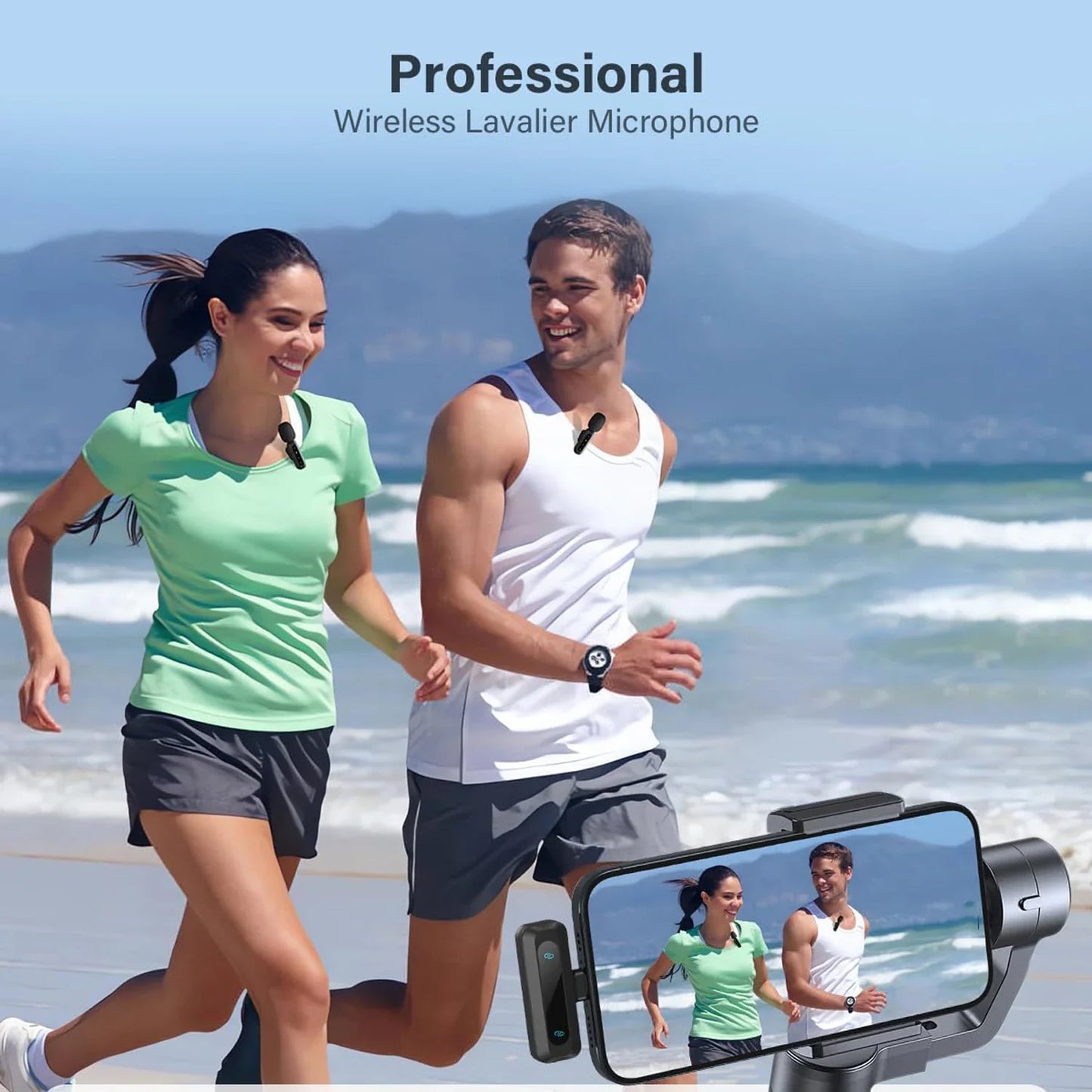 Professional Wireless Lavalier Microphone – Universal Mobile & Computer Mic for Vlogs, Interviews & Conferences