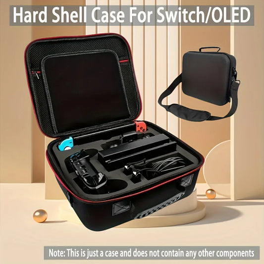 Hard Shell Carrying Bag for Nintendo Switch & Accessories — Large Storage Case for Switch/OLED Console and Games