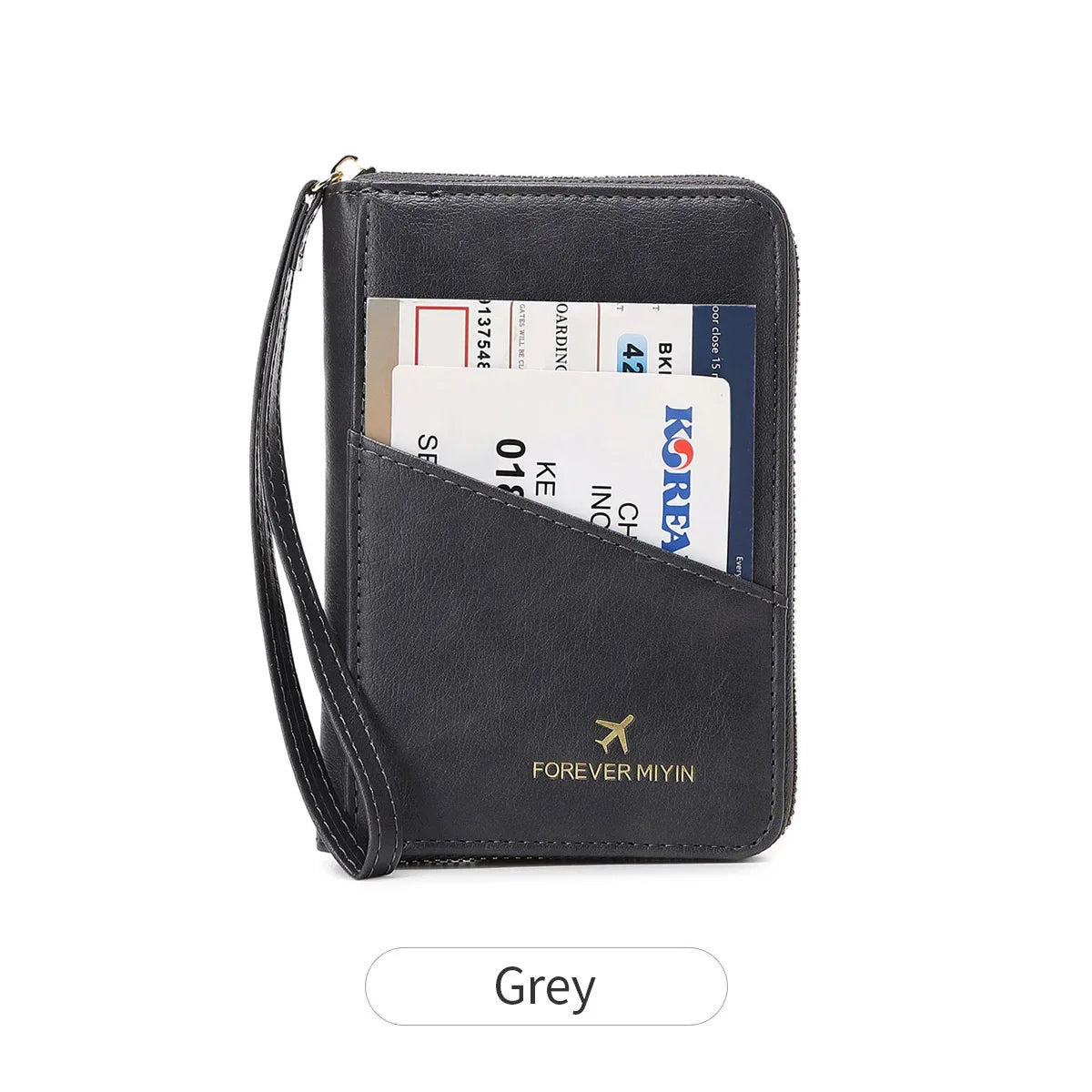 New Retro RFID PU Leather Passport Bag – Fashionable Multifunctional Passport Cover & Travel Clip for Men & Women