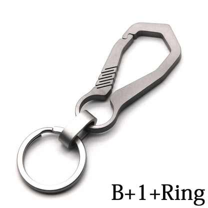 Titanium Key Chain - Lightweight Men’s EDC Quickdraw Carabiner Buckle Key Ring Outdoor Tool