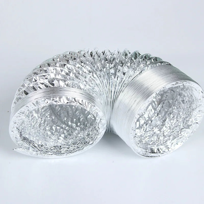 Scalable Aluminum Foil Ventilation Duct Hose – 80/100/120/150/200mm Exhaust Pipe for Kitchen, Bathroom & Fan Outlets