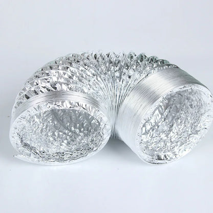 Scalable Aluminum Foil Ventilation Duct Hose – 80/100/120/150/200mm Exhaust Pipe for Kitchen, Bathroom & Fan Outlets