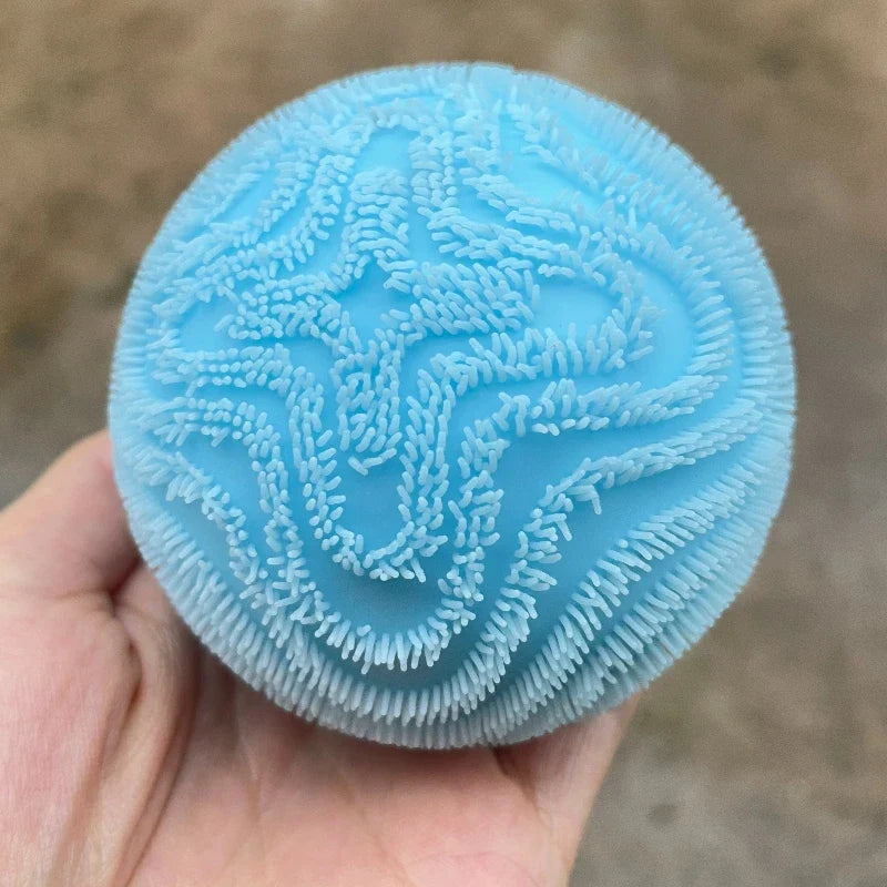 Fuzz Ball Squishy Vent Ball Fidget Toy – Textured Stress Relief Anti-Anxiety Squeeze Toy for Adults