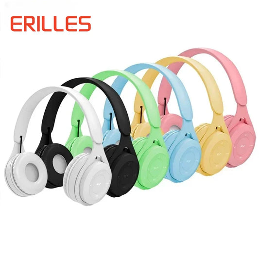 Y08 Macaron Wireless Bluetooth Headphones – With Microphone, Wired Earphones, Gaming Headset for Kids, MP3 Players & Gifts