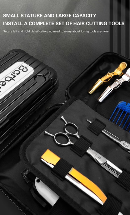BARBERTOP Waterproof Tools Storage Bag – Hair Clipper, Scissors, Shaving Kits & Haircut Accessories Organizer Box