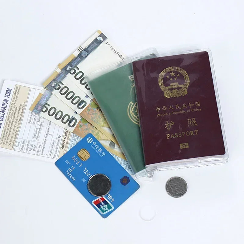 Waterproof PVC Passport Cover & Wallet – Business Card & Document Holder Pouch