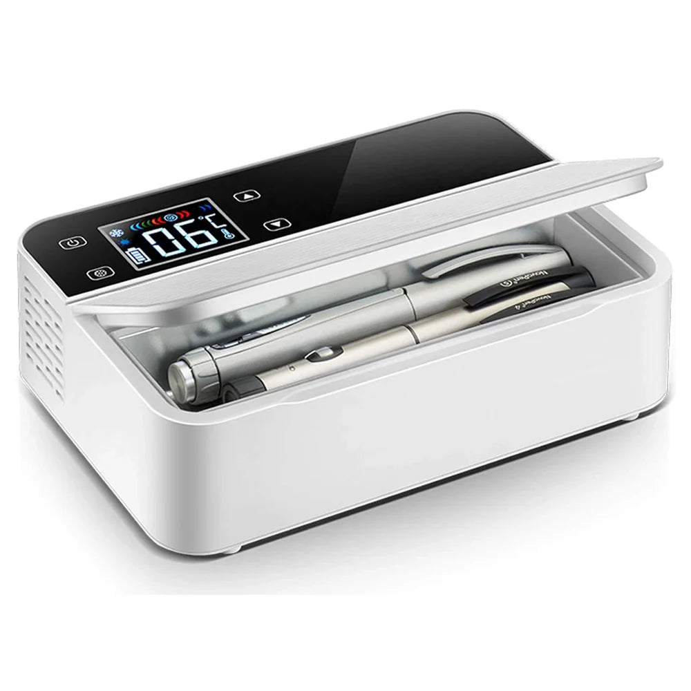 Portable Insulin & Medication Refrigerator – Small Cooler Box for Travel and Home Use