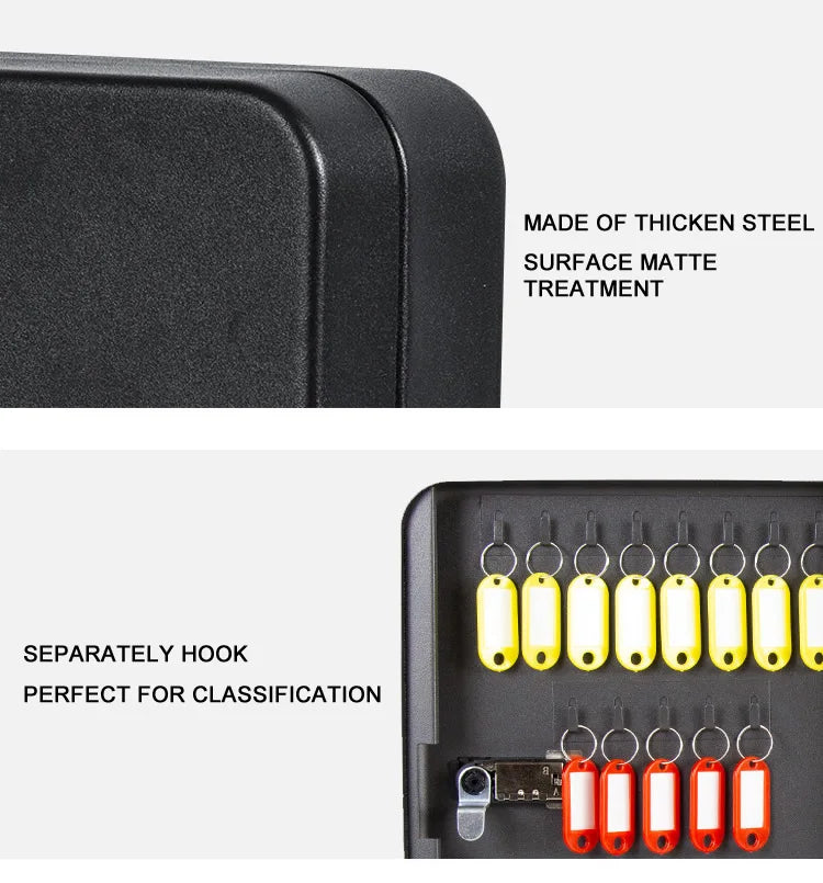 Password Key Lock Box — Multi-Key Safe Organizer for Home, Office, Car, and Factory Use